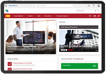 Intranet example for financial teams